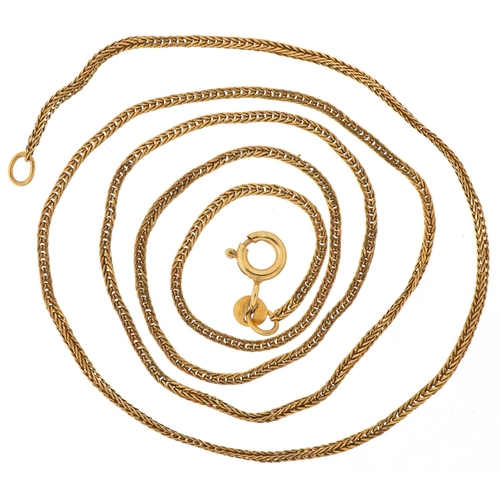 3117 - 9ct gold herringbone link necklace, 50cm in length, 2.9g