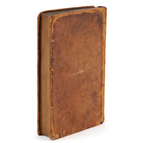 2323 - The Works of James Thomson, 18th century leather bound hardback book printed by J Robertson for W An... 