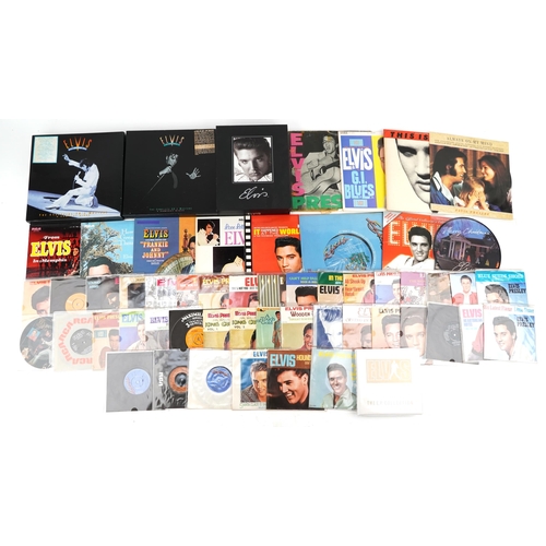 642 - Collection of Elvis Presley vinyl LP records and 45rmp records