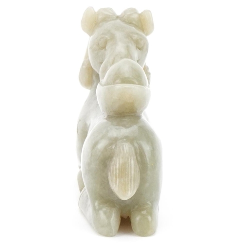 367 - Chinese carved stone study of a horse, 7.5cm in length