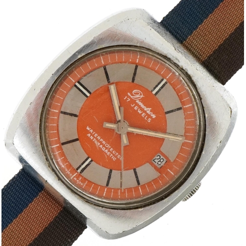 3119 - Dinotron, vintage gentlemen's manual wind wristwatch with date aperture, 36mm wide