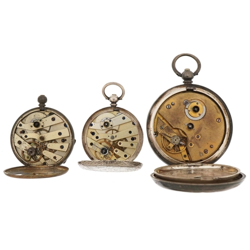 3317 - Antique and later jewellery including three silver open face pocket watches, St. Christopher pendant... 