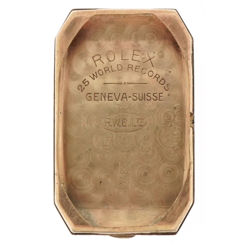 3103 - Rolex, Art Deco ladies 9ct gold Rolex Prima manual wind wristwatch, the case 17mm wide, total weight... 