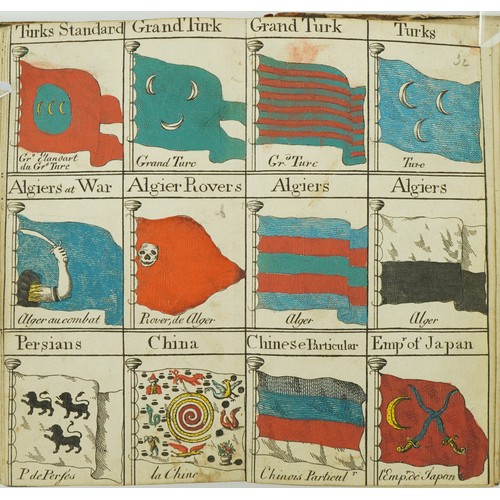 2319 - Bowles's Universal Display of the Naval Flags of All Nations in the World hardback book, possibly 18... 