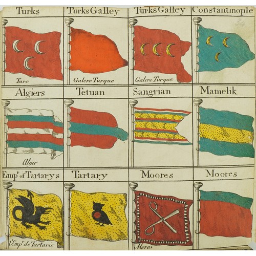 2319 - Bowles's Universal Display of the Naval Flags of All Nations in the World hardback book, possibly 18... 