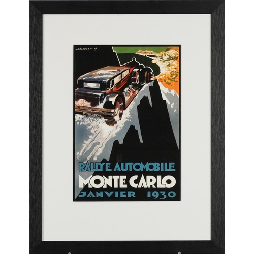 2468 - Group of four Monte Carlo, Monaco racing prints of races in the 1930s, each framed, the largest 58cm... 