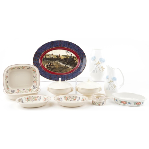 544 - Large group of assorted Wedgwood dinnerware including a Roseberry pattern part service, Ralph Lauren... 