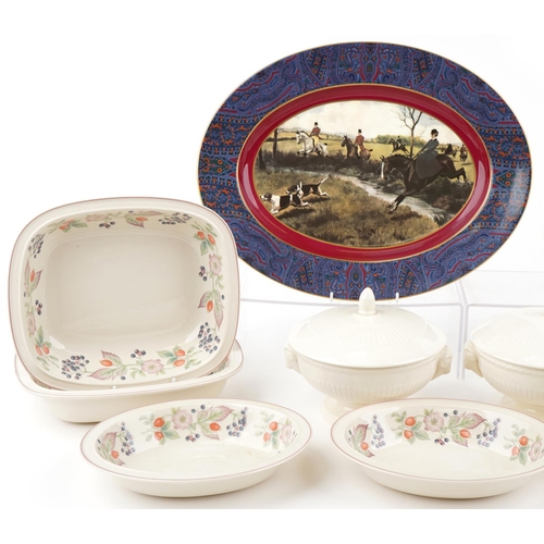 544 - Large group of assorted Wedgwood dinnerware including a Roseberry pattern part service, Ralph Lauren... 