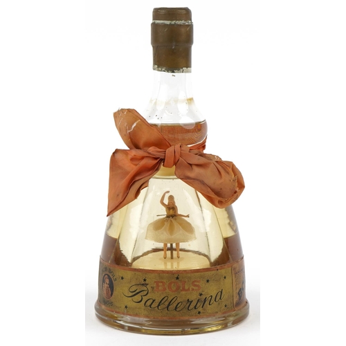 592 - Lucas Bols Ballerina Gold Liqueur musical bottle, circa 1960, the wind up musical base in working or... 