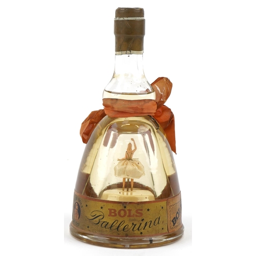 592 - Lucas Bols Ballerina Gold Liqueur musical bottle, circa 1960, the wind up musical base in working or... 