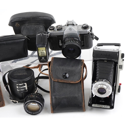 1474 - Asahi Pentax Sportmatic SP 35mm film camera body fitted with a Tamron 38mm lens with an Asahi Super-... 