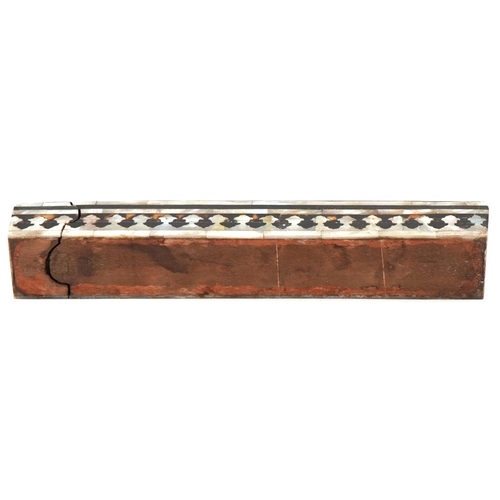 83 - Ottoman Turkish tortoiseshell and mother of pearl rectangular pen box, 4cm H x 22.5cm W x 4cm D