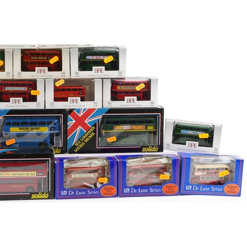 2056 - Collection of diecast vehicles with boxes including Exclusive First Editions and Solido buses