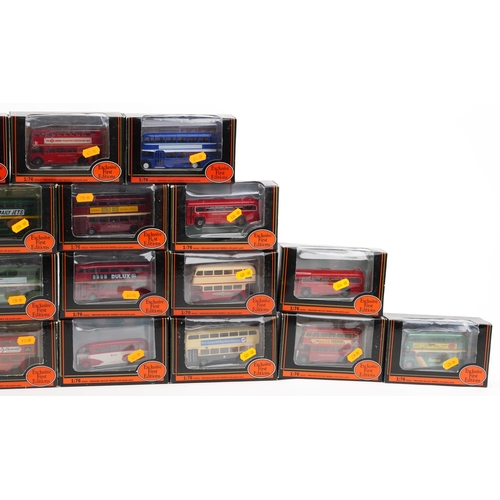 2054 - Twenty five Exclusive First Editions diecast buses with boxes