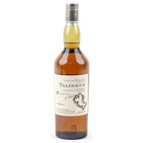 588 - Bottle of Talisker 20 Year Natural Cask Strength Single Malt Scotch whisky with box