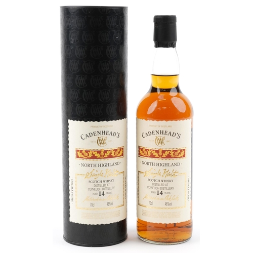 Bottle of Cadenhead's 14 Year Single Malt Scotch whisky with box