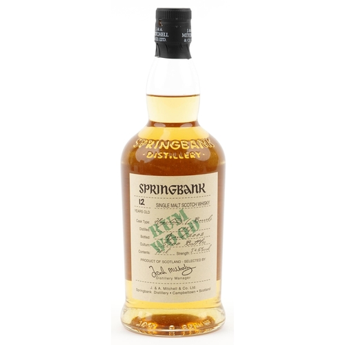 582 - Bottle of Spring Bank 12 Year Old Rum Wood Single Malt Scotch whisky