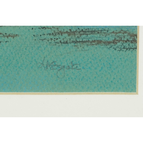 3502 - L. M. Esgate - Last Flights, pastel on paper, signed lower right corner within a pine frame, 31cm x ... 