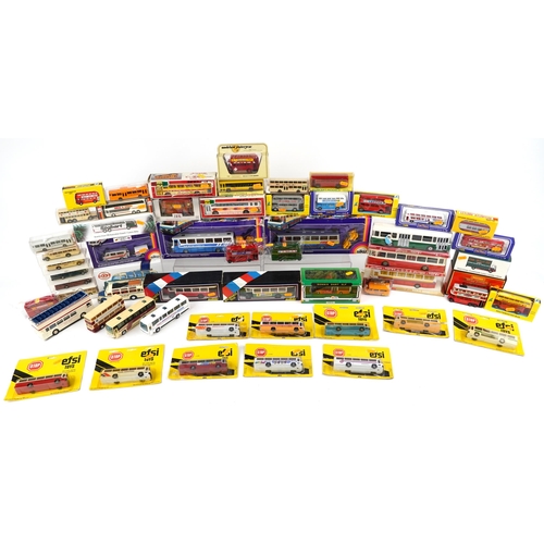 2035 - Collection of diecast vehicles including Efsi Toys, Solido and Siku Man Autobus