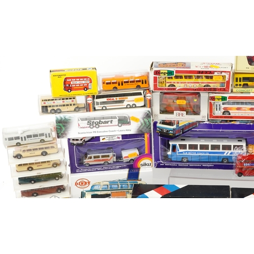 2035 - Collection of diecast vehicles including Efsi Toys, Solido and Siku Man Autobus