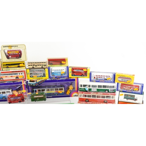 2035 - Collection of diecast vehicles including Efsi Toys, Solido and Siku Man Autobus