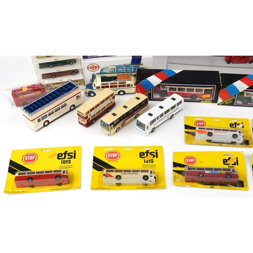 2035 - Collection of diecast vehicles including Efsi Toys, Solido and Siku Man Autobus