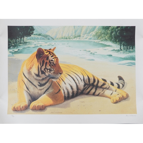 3576 - Two John Wilkinson Image-Direct prints, one of a leopard, one of a tiger, each with a certificate of... 