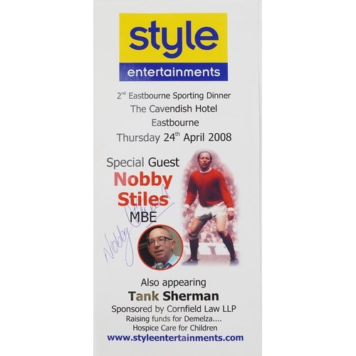 2402 - A group of four signed repilca sports jerseys provided by Style Entertainments to include Nobby Stil... 