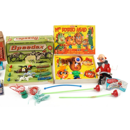 2014 - Vintage and later toys including Speedex The Raciest of All Race Games, Mrs. Potato Head by Merit an... 