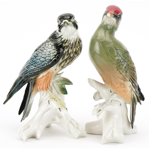 508 - Two Karl Ens porcelain bird figures, the largest 25cm high