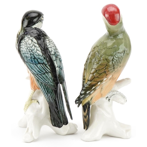 508 - Two Karl Ens porcelain bird figures, the largest 25cm high