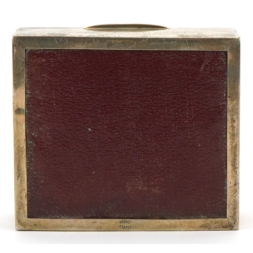 431 - George V silver cigarette box with engine turned decoration, presented to Captain L. Robinson from F... 