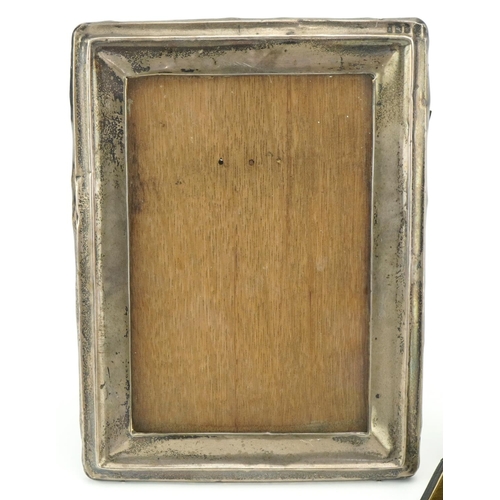 429 - Group of silver items including a silver photograph frame, silver seal, silver cased fork and spoon ... 