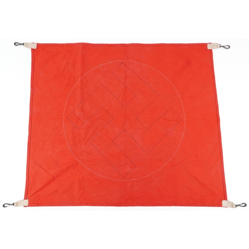 2659 - German military World War II vehicle ID Swastika flag, 96cm x 84cm