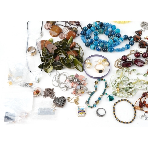 3373 - Mixed group of costume jewellery to include watches, necklaces, bracelets and bangles