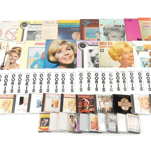 647 - Collection of Doris Day ephemera including vinyl LP record, tape cassettes, CDs and newsletters of T... 