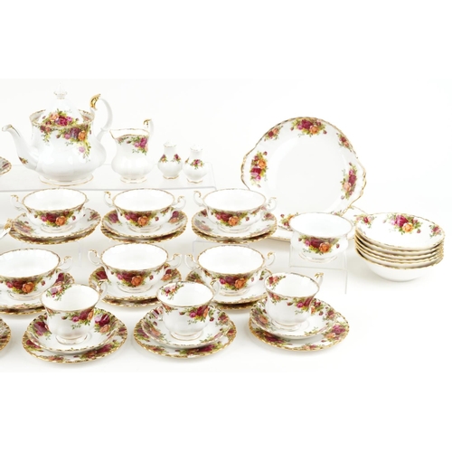 570 - A Quantity of Royal Albert Old Country Roses pattern dinnerware including tureens and covers, side p... 