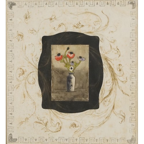 3404 - Théodore Roussel (1847-1926) - Anemonies, late 19th century French school hand coloured etching, aqu... 