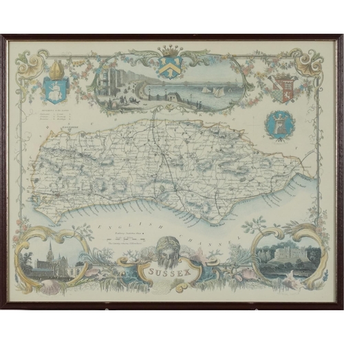 2480 - Group of five various maps comprising Sussex, Great Britain, The United Kingdom, America and East Su... 