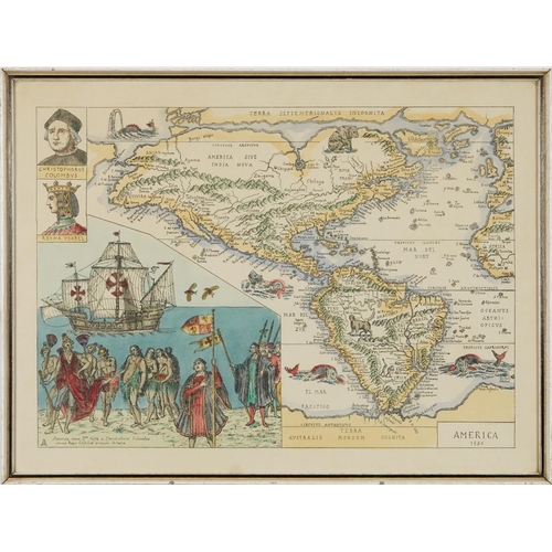 2480 - Group of five various maps comprising Sussex, Great Britain, The United Kingdom, America and East Su... 