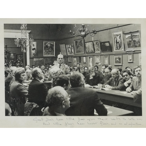 2475 - Black and white photograph of an auction in progress, possibly Sotheby's circa 1965, annotated below... 