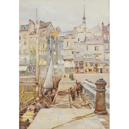 3490 - F. A. Wilkinson - Pair of 19th century street scenes, 19th century British school watercolour on pap... 