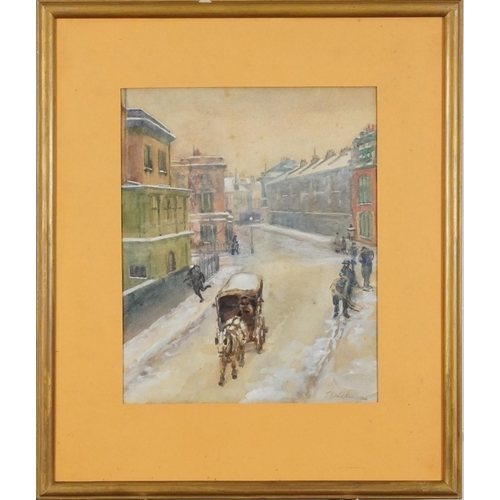 3490 - F. A. Wilkinson - Pair of 19th century street scenes, 19th century British school watercolour on pap... 