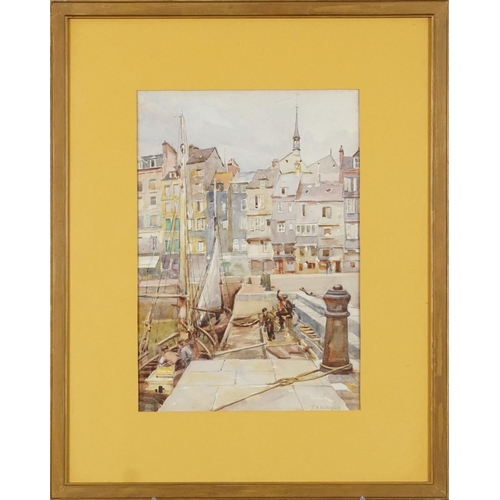 3490 - F. A. Wilkinson - Pair of 19th century street scenes, 19th century British school watercolour on pap... 