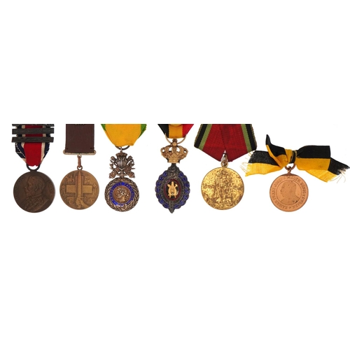 2567 - Military interest medals and jewels with ribbons including France, Belgium and Russia