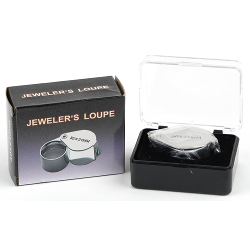 3402 - Twelve as new Triplet 30x21mm jeweller's loups