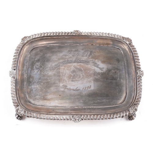 82 - Irish 1916 Easter uprising interest; belonging to Thomas Clarke, a silver plated calling card tray a... 