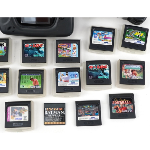 2063 - Sega Game Gear hand held games console with a collection of games model 2110-50