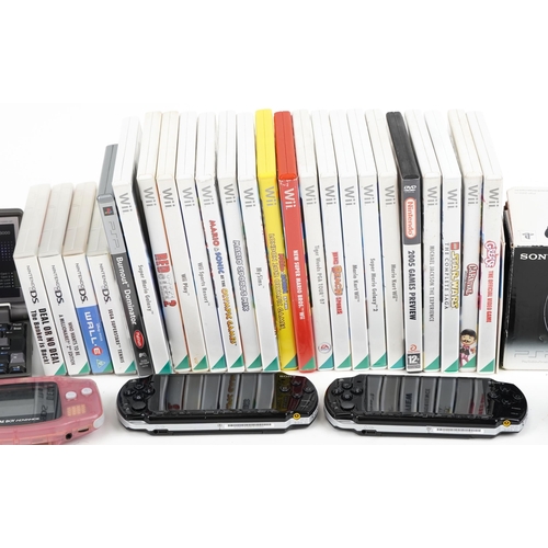 2074 - Hand held games consoles, games and accessories including Sony PSP, Nintendo Gameboy Colour, Nintend... 