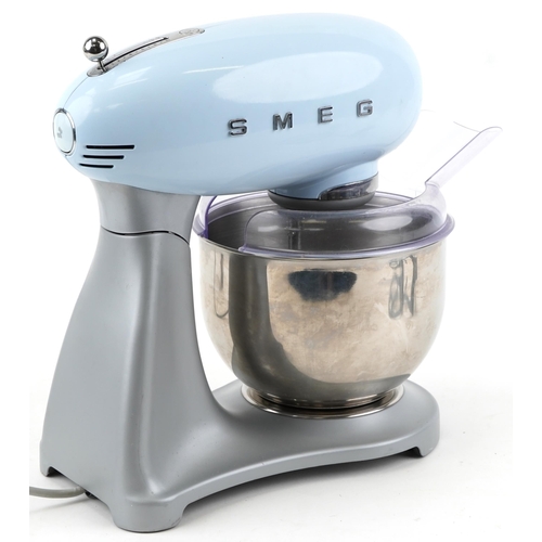 1403 - Retro Smeg food mixer in blue, model SMF01 PBUK